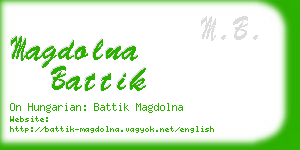 magdolna battik business card